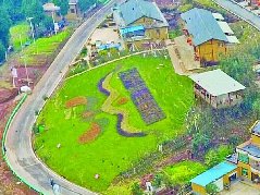 千坵村星罗棋布的多彩田园